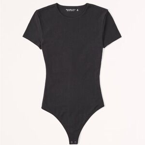 Abercrombie & Fitch Cotton-Blend Seamless Fabric Tee Bodysuit